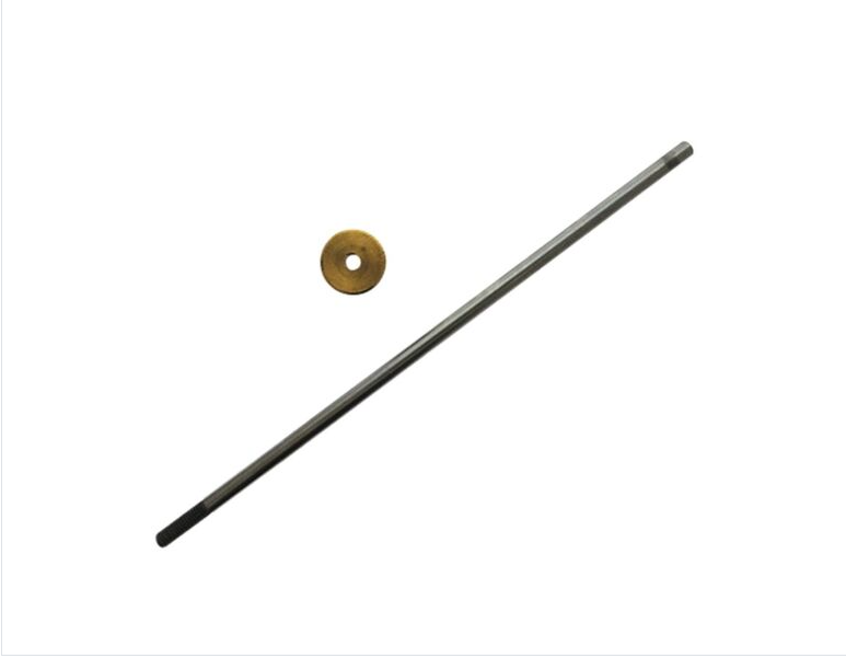 7mm stainless steel pen turning mandrel shaft with brass nut and Morse taper