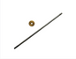 7mm stainless steel pen turning mandrel shaft with brass nut and Morse taper