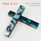 Acrylic pen blank S27 – black, white and teal swirl, 19x19x130mm