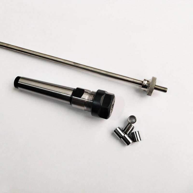 Adjustable pen mandrel with #2 Morse taper and 7mm stainless steel shaft