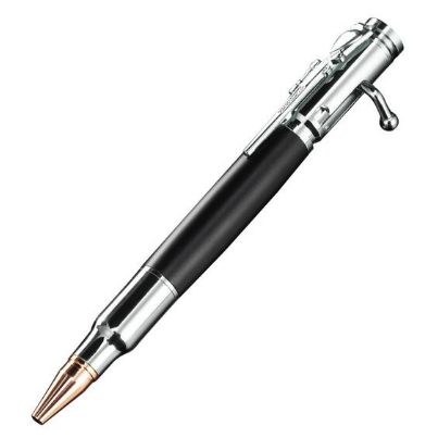 Bolt action pen kit chrome finished pen example