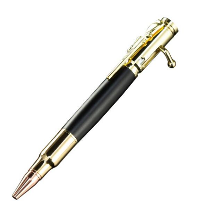 Bolt action pen kit gold finished pen example