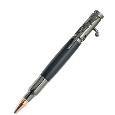 Bolt action pen kit in gun metal finish