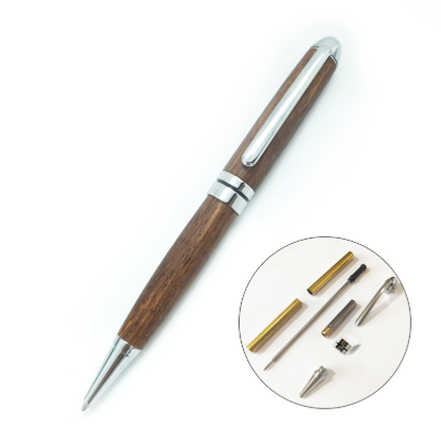 Euro pen kit chrome hardware components